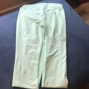 Lululemon Precense Mint Green Yoga Leggings Rare